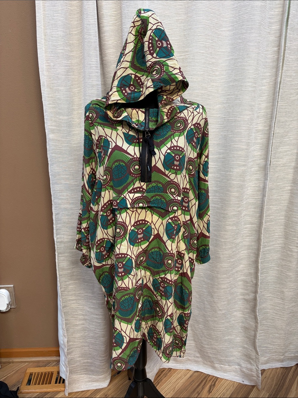 Marni H & M Dress Silk Hooded Anorak Dress